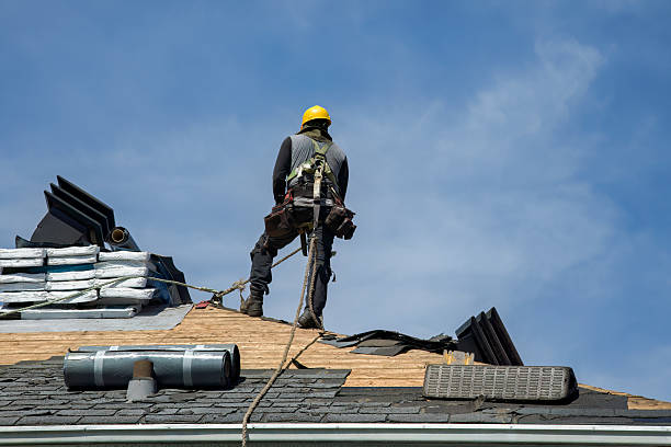 Professional Gutter Installation technician working in New Market, IN